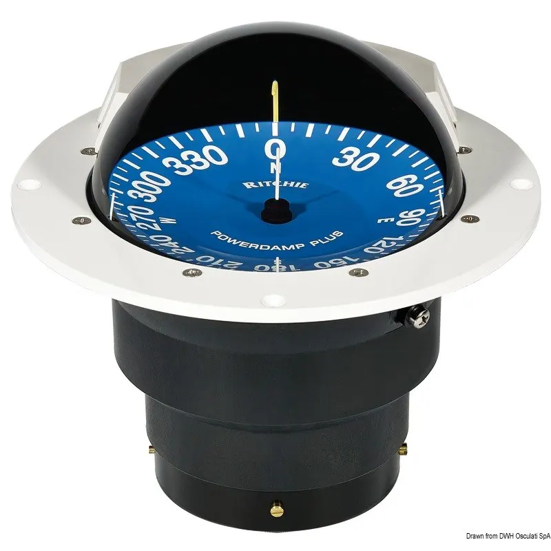 Bussola Ritchie Supersport 5" bianca/blu
