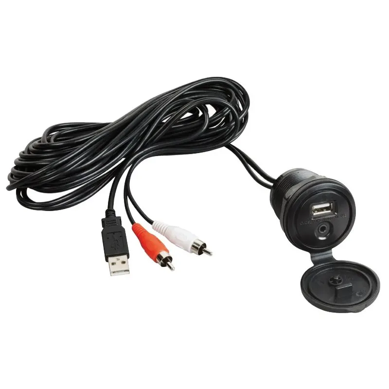 Cavo ausiliare USB-AUX con frontalino stagno
