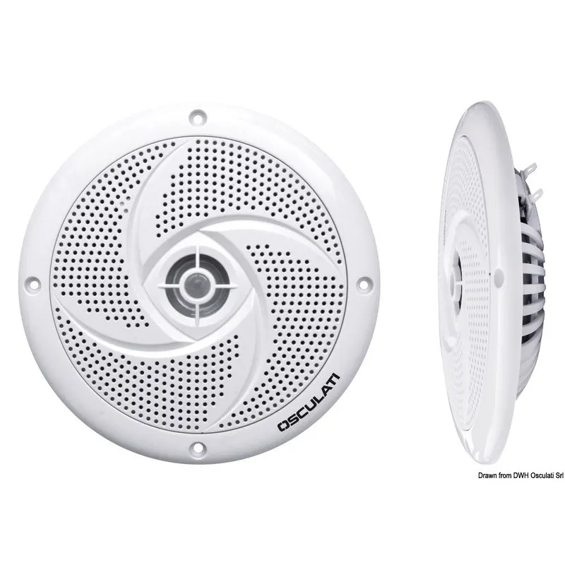 Coppia di casse stereo ultra piatte doppio cono bianche 6,5"