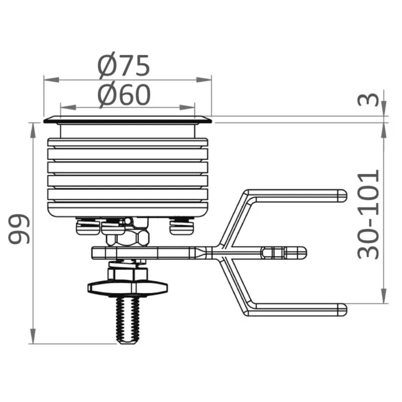 Kit 2 alzapagliolo Eclipse MK2 75 mm
