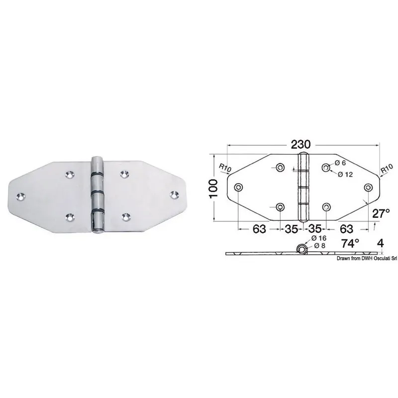 Maxi cerniera 230x100 mm