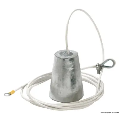 Anodo di ancoraggio in zinco