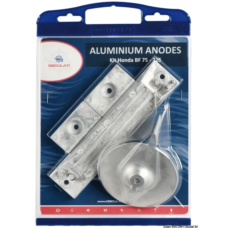Kit anodi fuoribordo zinco Honda 75/225 Hp