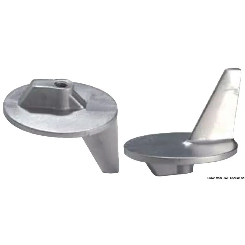 Anodo in zinco per piedi con eliche in acciaio inox 50/140 HP