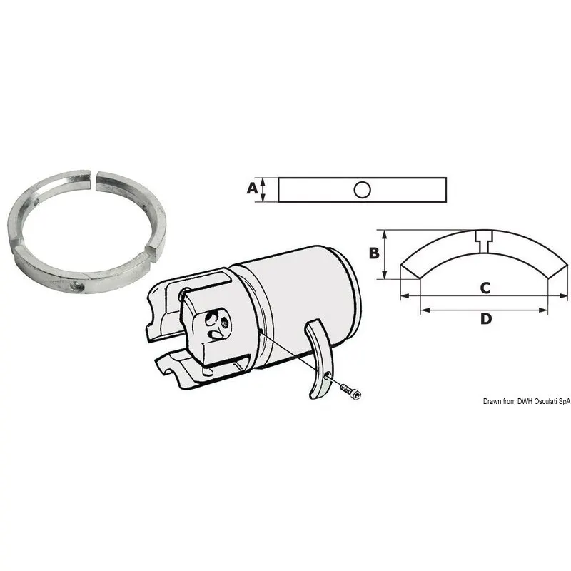 Kit anodi zinco VOLVO SailDrive 3 p.
