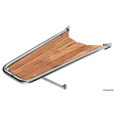 Delfiniera inox/teak semplice Ø tubo mm 32