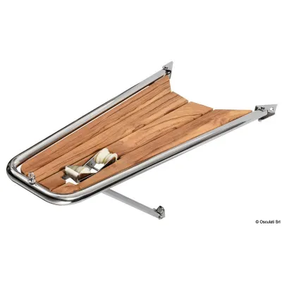 Delfiniera inox/teak con musone Ø tubo mm 32