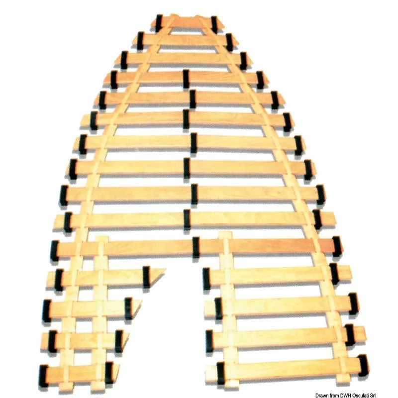 Rete mobile a doghe singola 200 x 90 cm sp. 8 mm