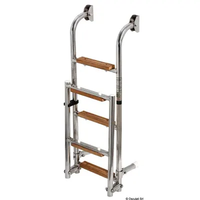Scaletta inox/legno 5 gradini