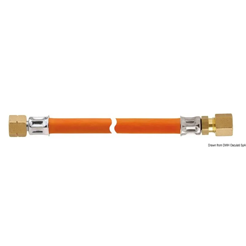 Tubo G 1/4 LH x RVS 8 x 600 mm