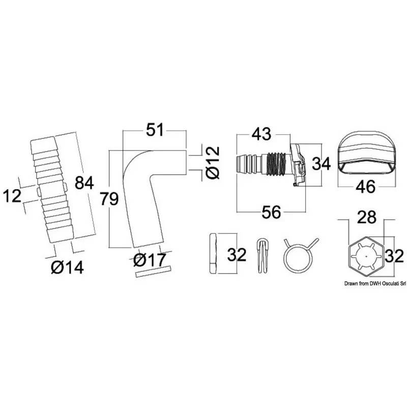 Kit immissione acqua pulita Tecma bianco