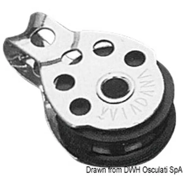 Bozzello 1 puleggia su sfere 8x25