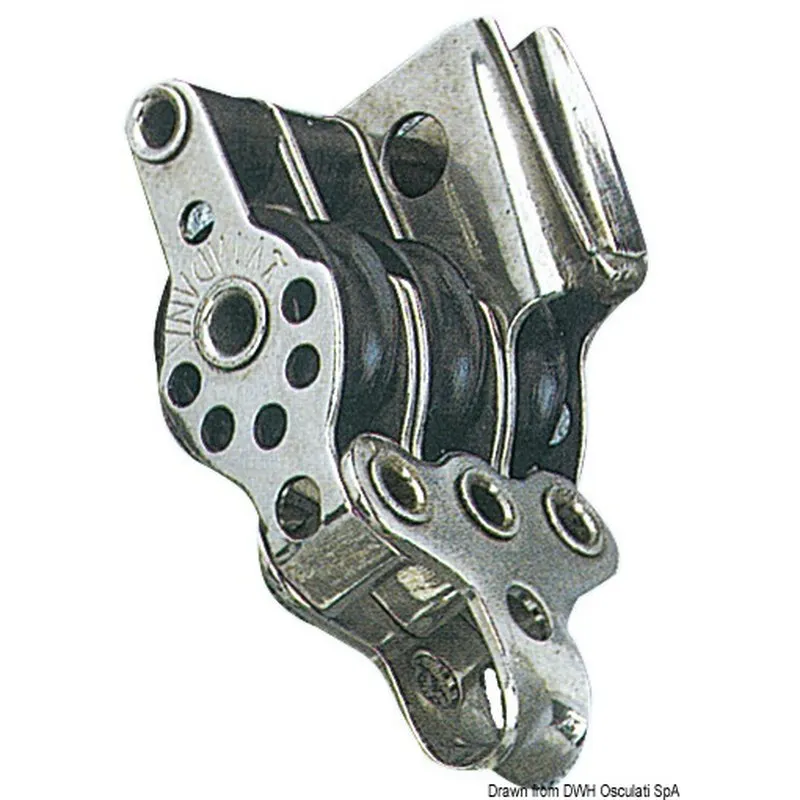 Bozzello inox 3 pulegge arricavo strozzatore 17x5
