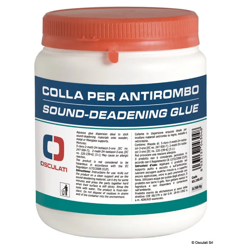 Collante autoestinguente per fonoisolanti/fonoassorbenti