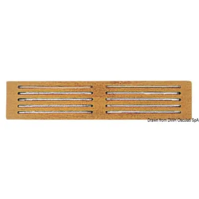 Frontalino protezione teak 445x100 mm