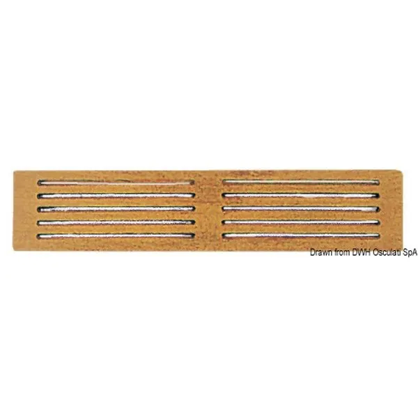 Frontalino protezione teak 445x100 mm