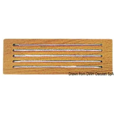 Frontalino protezione teak 300x100 mm