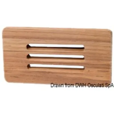 Frontalino protezione teak 125x65 mm
