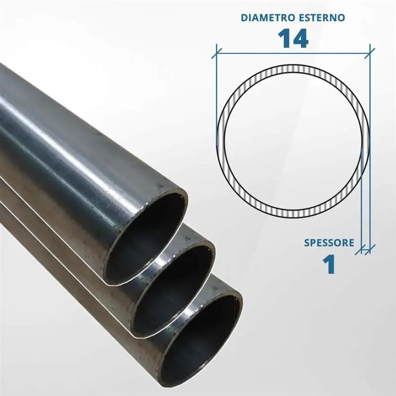 Tubo diametro 14 spessore 1 mm (opaco) - AISI 316L